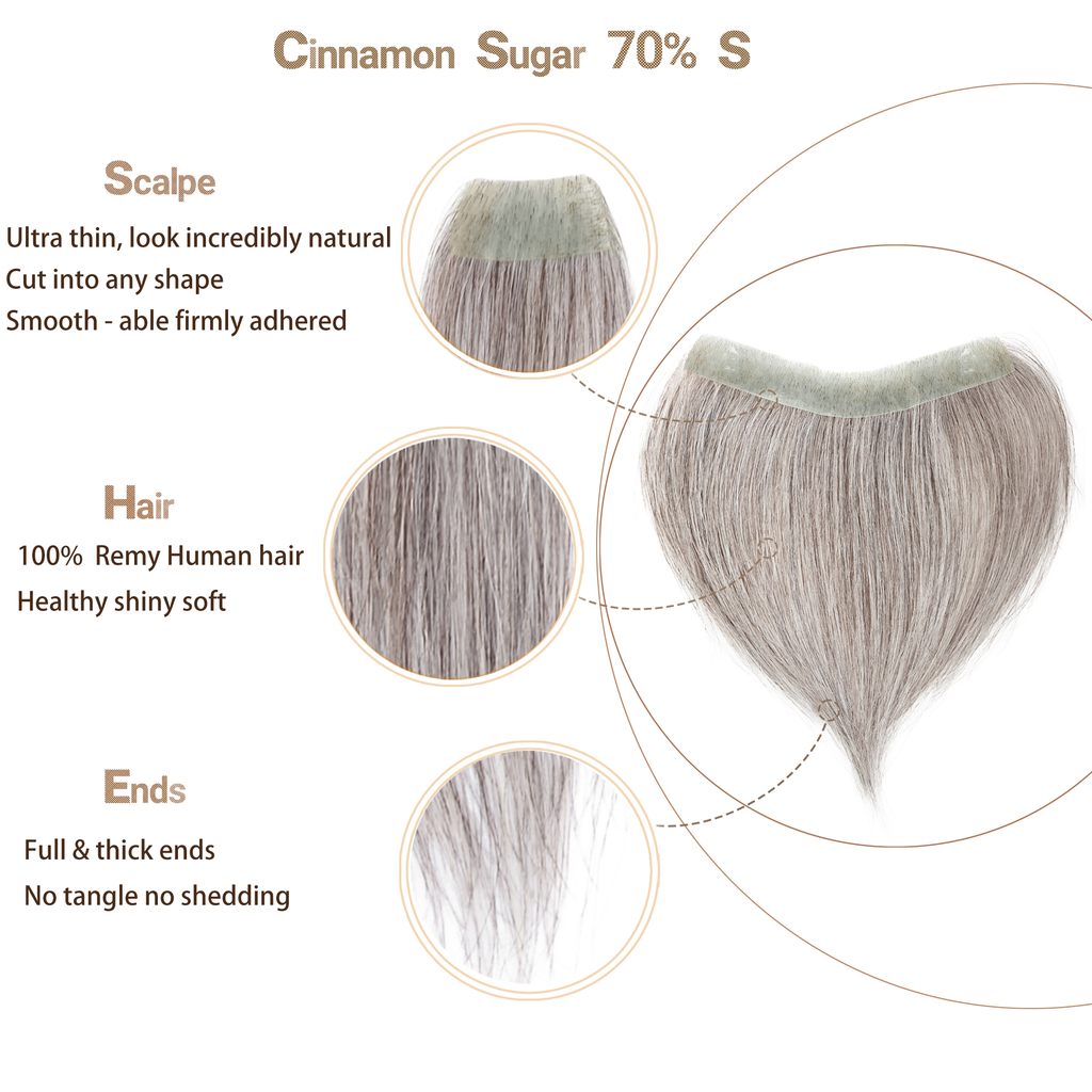 viviabella Frontal Hairpiece for men Natural Black Hair Extension Hairline Loss Straight Tape in Human Hair Toppers Replacement Toupee