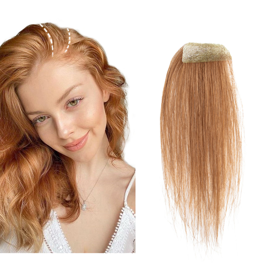 viviaBella human hair bald spot hair patch toupee scar human hair replacement hairline loss straight Tape for men and women