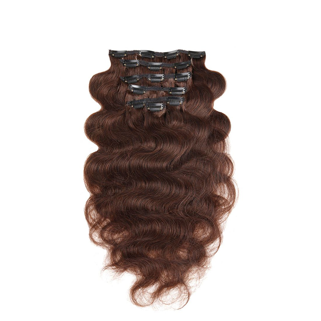 Full Head Clip in Hair Extensions Body Wave Human Hair Brazilian Virgin Hair Double Weft 7Pcs/lot 100g/set