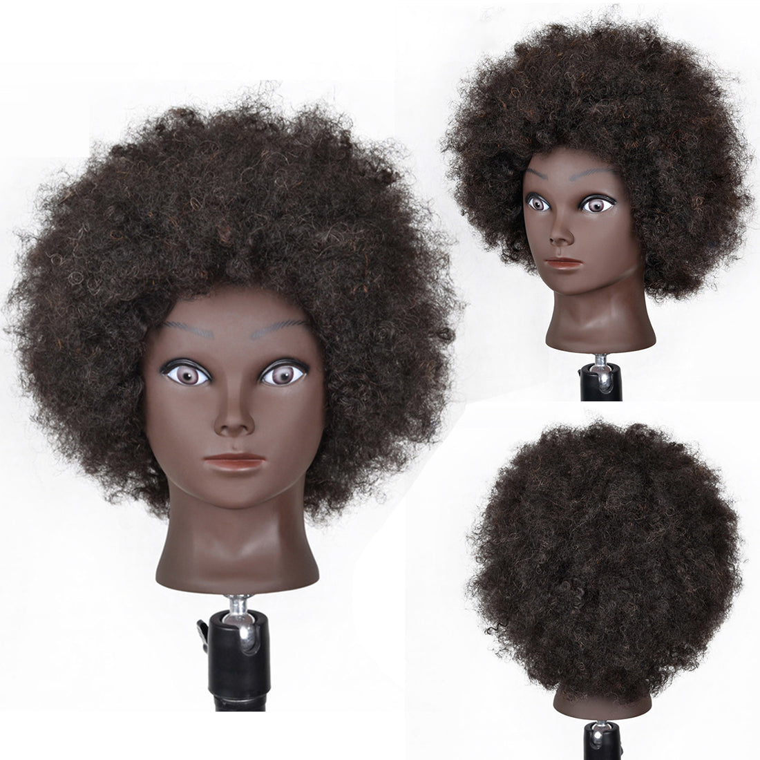 Mannequin Head 100% Real Hair Training Head Hairdresser Cosmetology Manikin  Doll Head Mannequin Head With