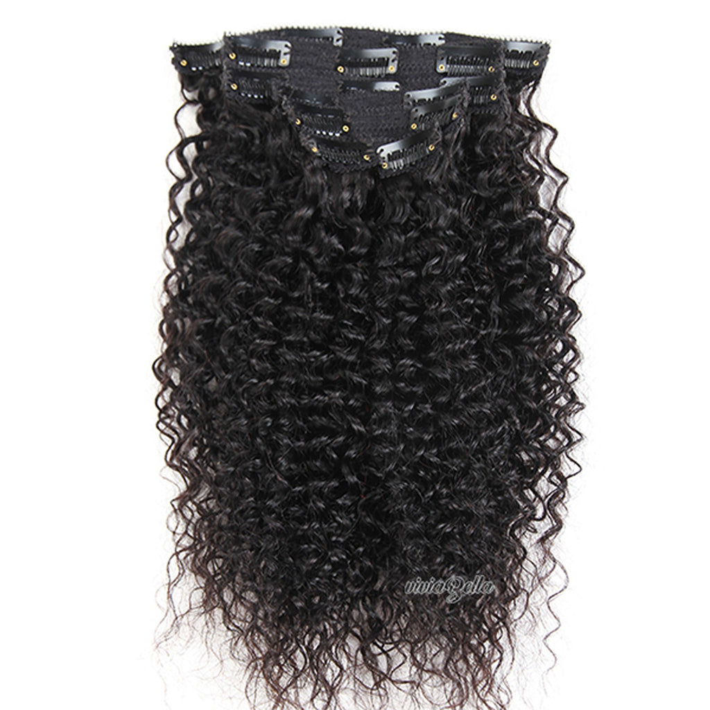 Jerry Curly Clip in Virgin Human Hair Extensions Afro Jerry Curls - 3B/3C
