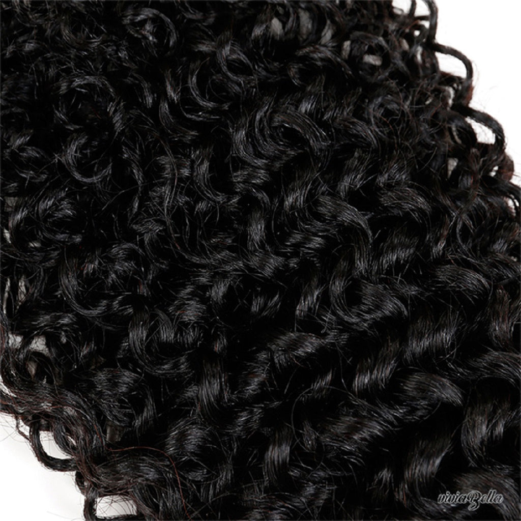 Jerry Curly Natural Black Bundles Virgin Human Hair Extension
