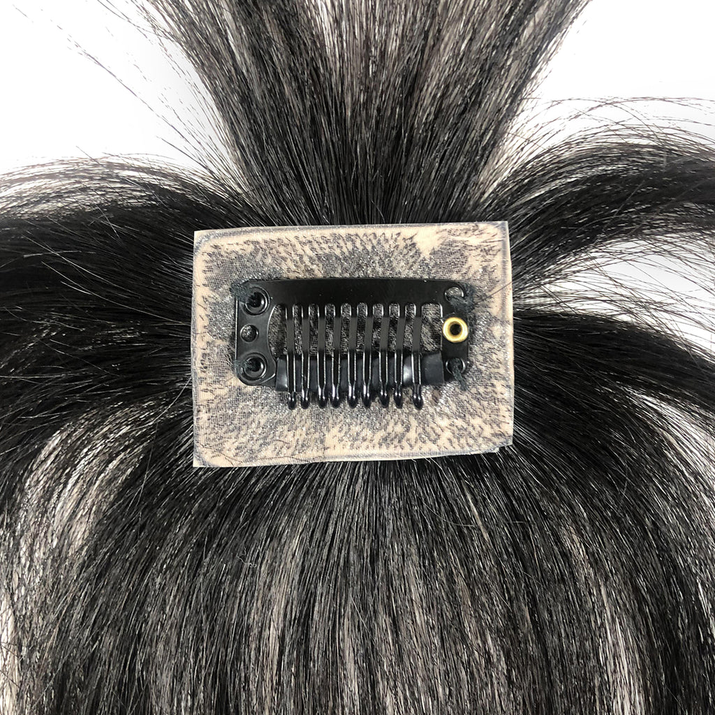 viviaBella clip on bangs human hair 3D Clip-on Bangs Topper Machinemade Silk Base Real Hair Air Bangs One Piece Clip in Hair Topper/Hair Fringe