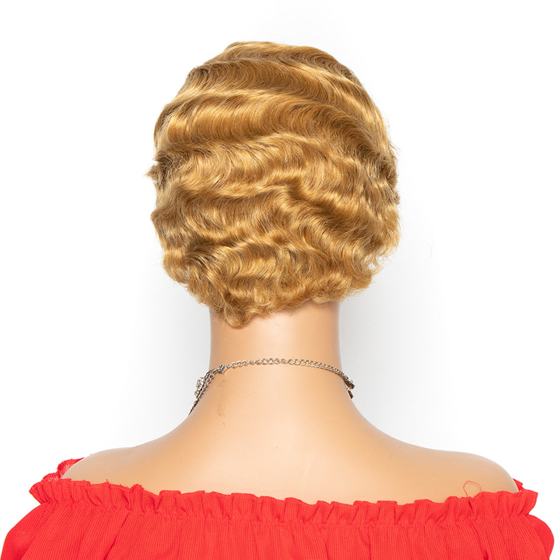 Viviabella Finger Wave Wig Human Hair wig Short Finger Wavy Wig