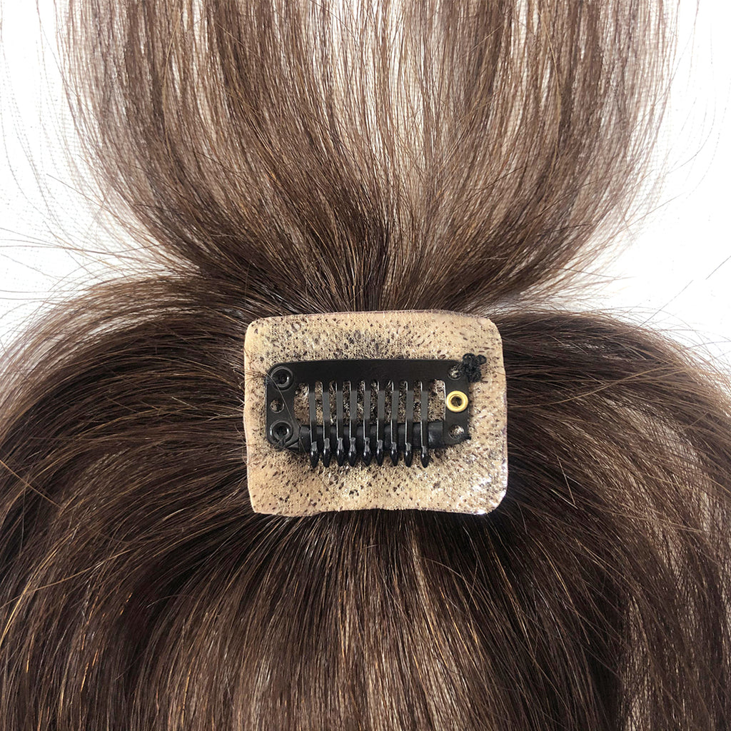 viviaBella clip on bangs human hair 3D Clip-on Bangs Topper Machinemade Silk Base Real Hair Air Bangs One Piece Clip in Hair Topper/Hair Fringe