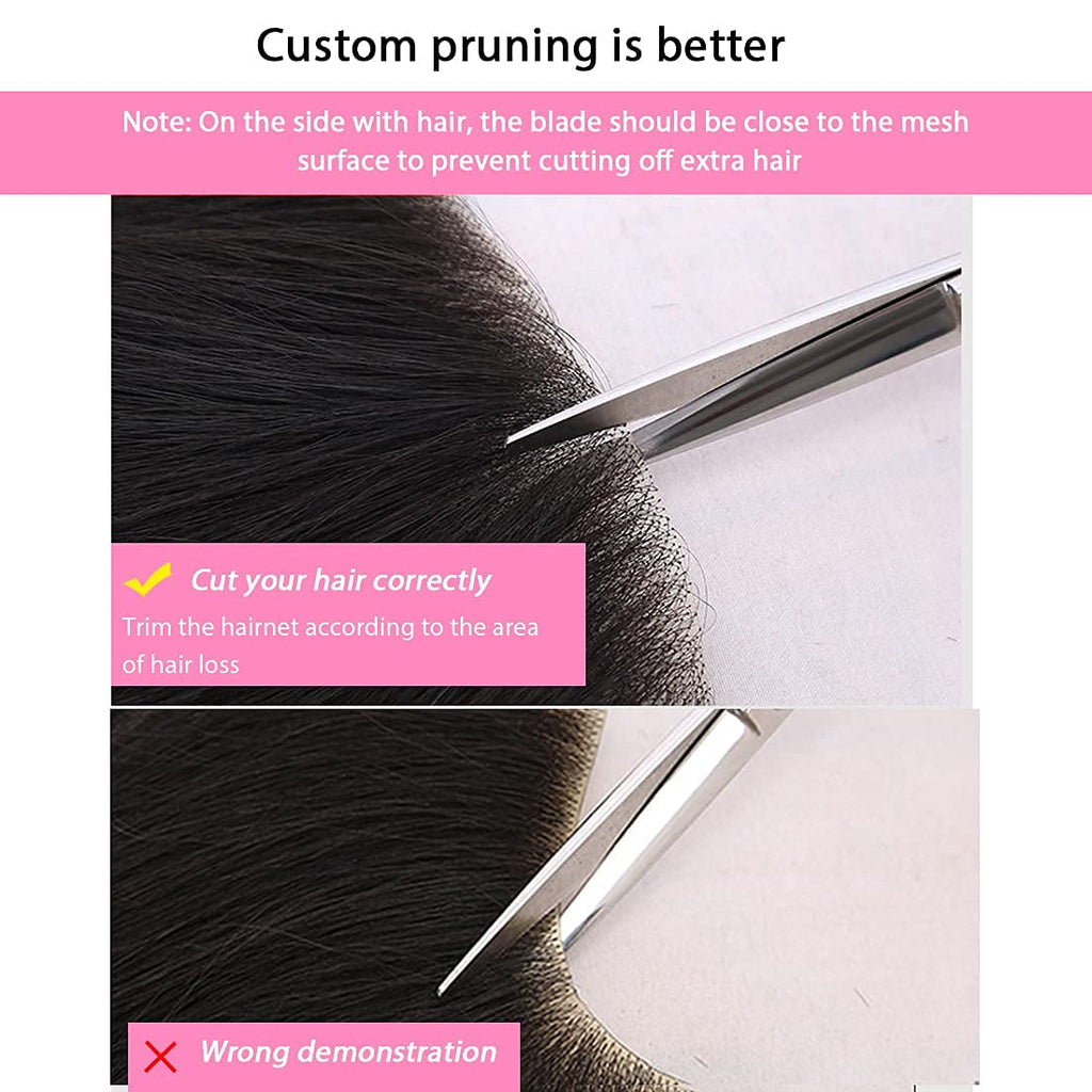ViviaBella Frontal Hairpiece for Women Natural Black Hair Extension Hairline Loss Straight Tape in Human Hair Toppers Replacement Toupee