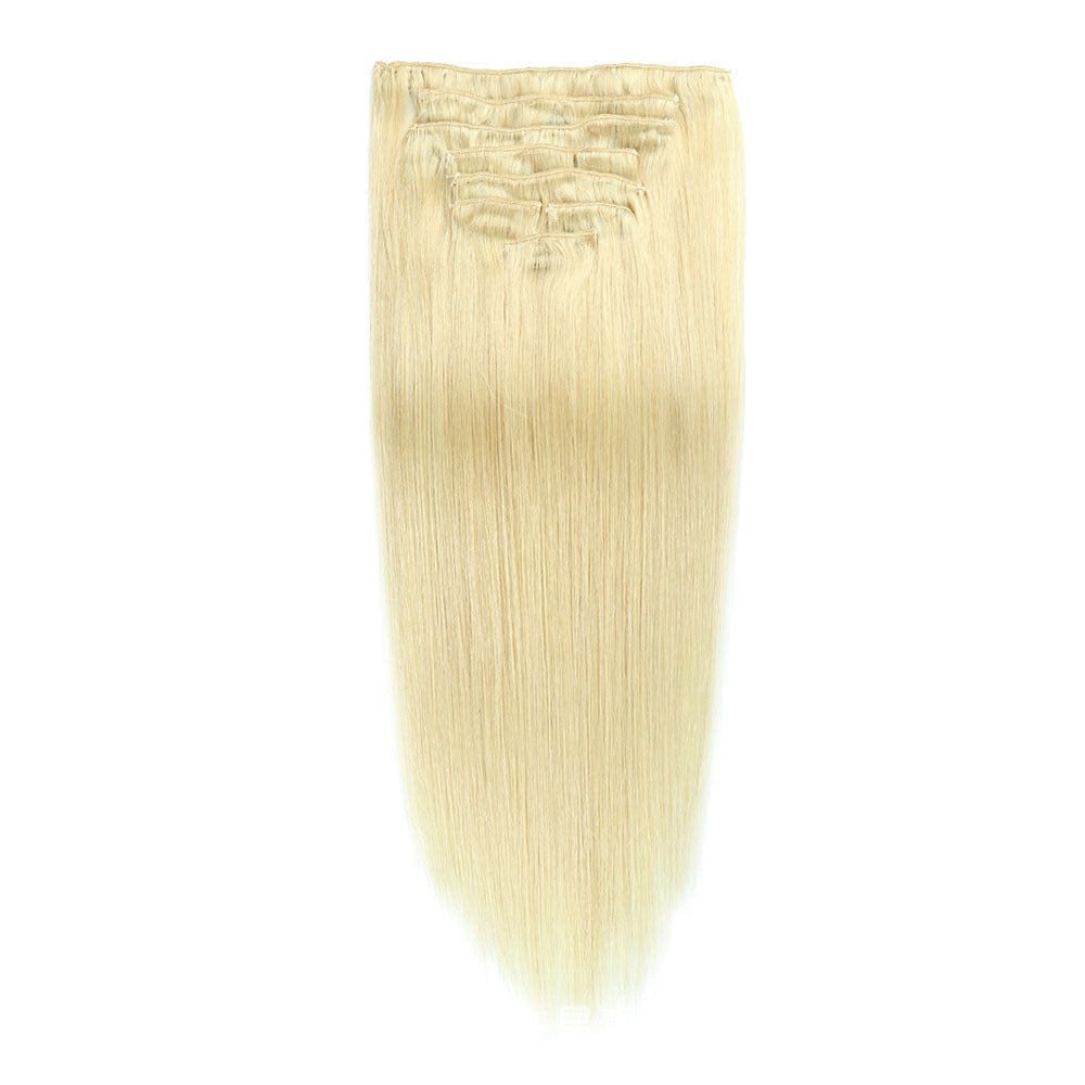 Brazilian Human Hair Clip In Hair Extensions 14 24inch 4/613# Piano Color  Straight Clip On Hair Products Double Wefts 4/613 From Ruyibeauty, $27.85