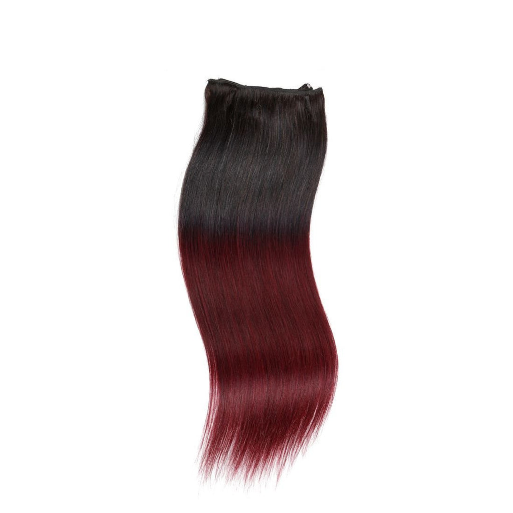 Ombre Hair Extensions Clip in Human Hair Brazilian Virgin Hair Double Weft Clip ins 160g 7 Pieces/set