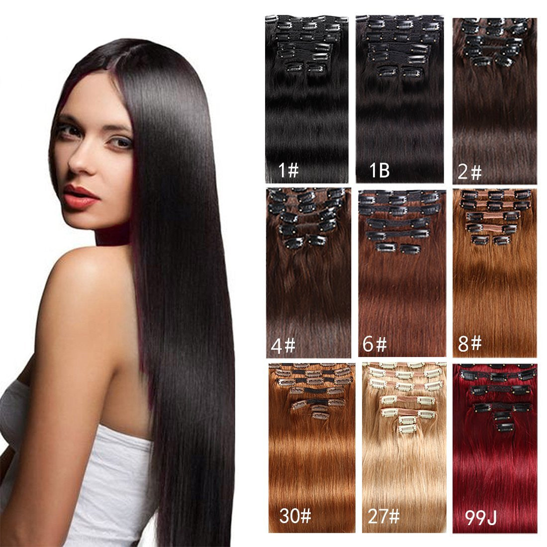 Body Wave Extensions Human Hair Natural Clip Clip In Body Wave