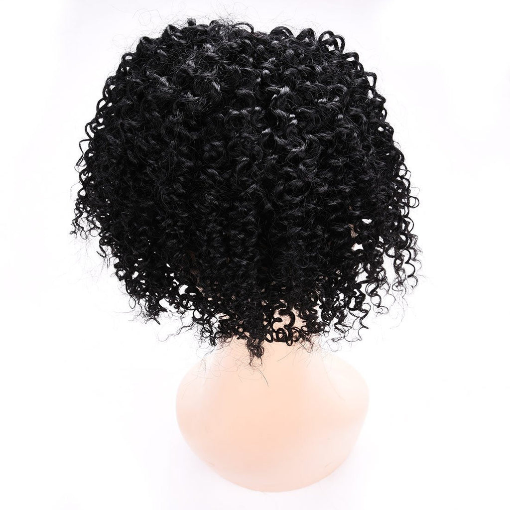 Kinky Curly Ponytail Hair Piece Clip ins Brazilian Virgin Hair Top Closure Ponytail