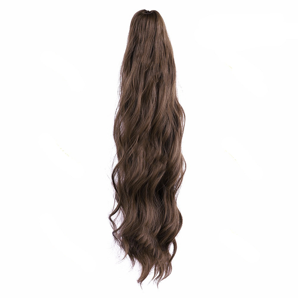 viviaBella Ponytail Extension Claw 120Gram 22" Curly Wavy Straight Clip in Hairpiece One Piece Long Pony Tails for Women