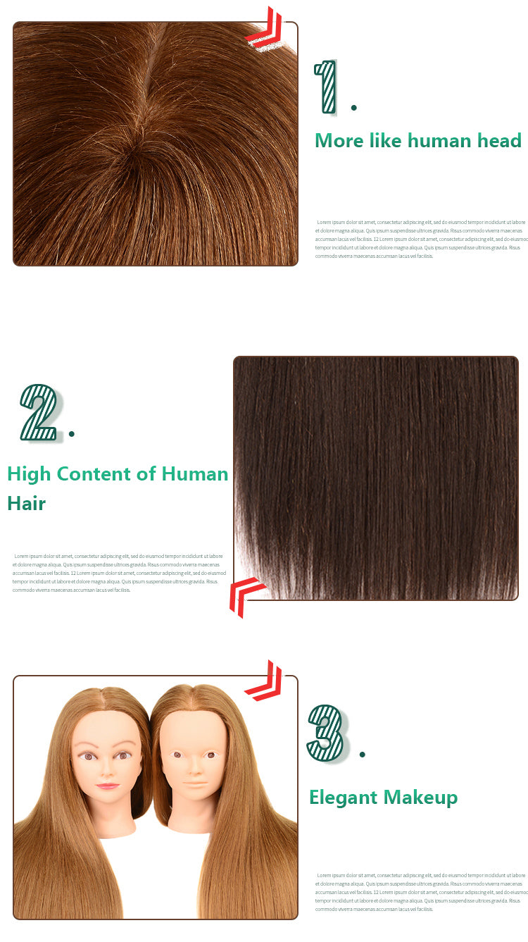 85% Real Human Hair Mannequin Head For Hair Training Styling Professional  Hairdressing Cosmetology Dolls Head For Hairstyles