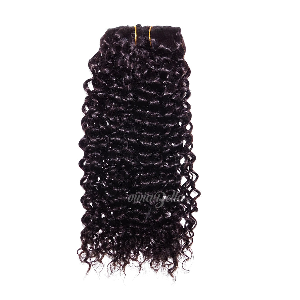 Jerry Curl Clip-in Virgin Human Hair Extensions 3b/4c